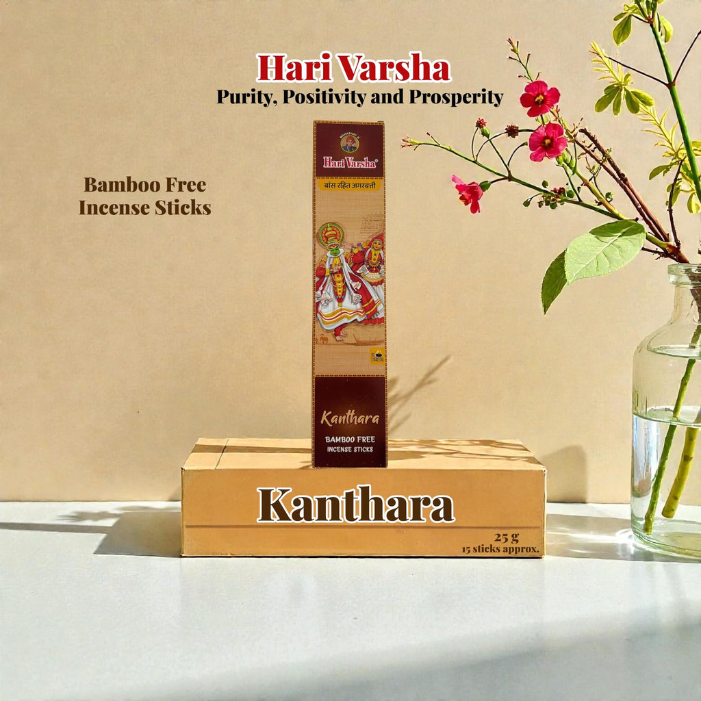 Bamboo-Free Incense Sticks with FREE Incense Stand | Indian Dance Inspired Hand-Rolled Agarbatti for Meditation, Yoga & Pooja – Hari Varsha
