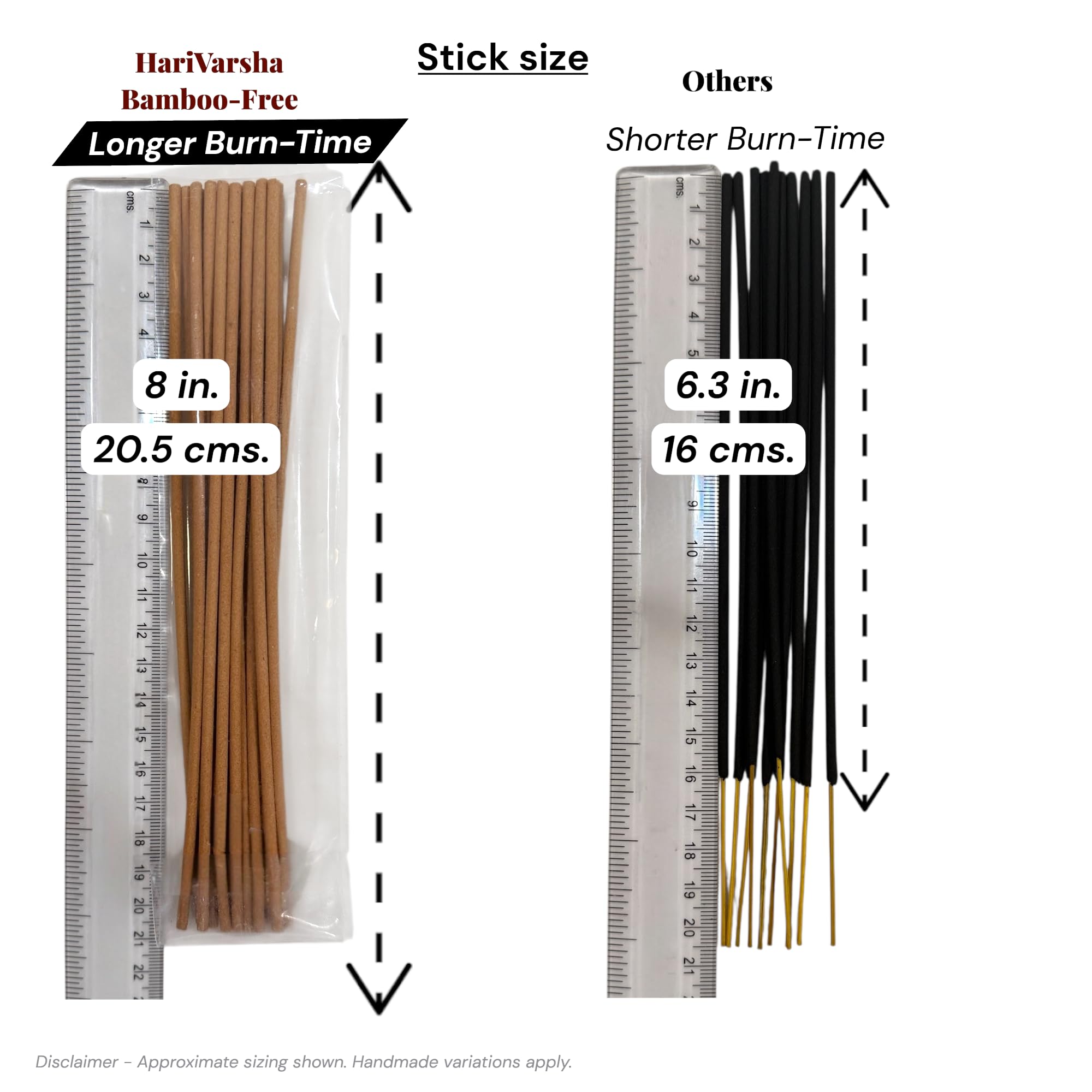 Bamboo-Free Incense Sticks with FREE Incense Stand | Indian Dance Inspired Hand-Rolled Agarbatti for Meditation, Yoga & Pooja – Hari Varsha