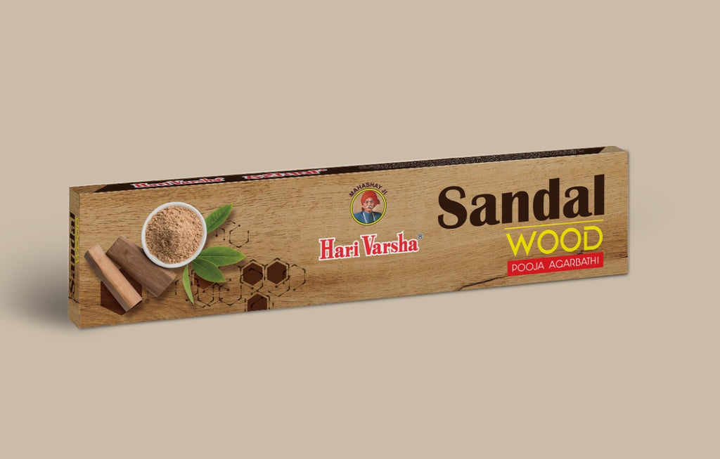 Sandalwood Incense Sticks | Royal Mysore Sandalwood Fragrance for Prayer & Meditation – Hari Varsha