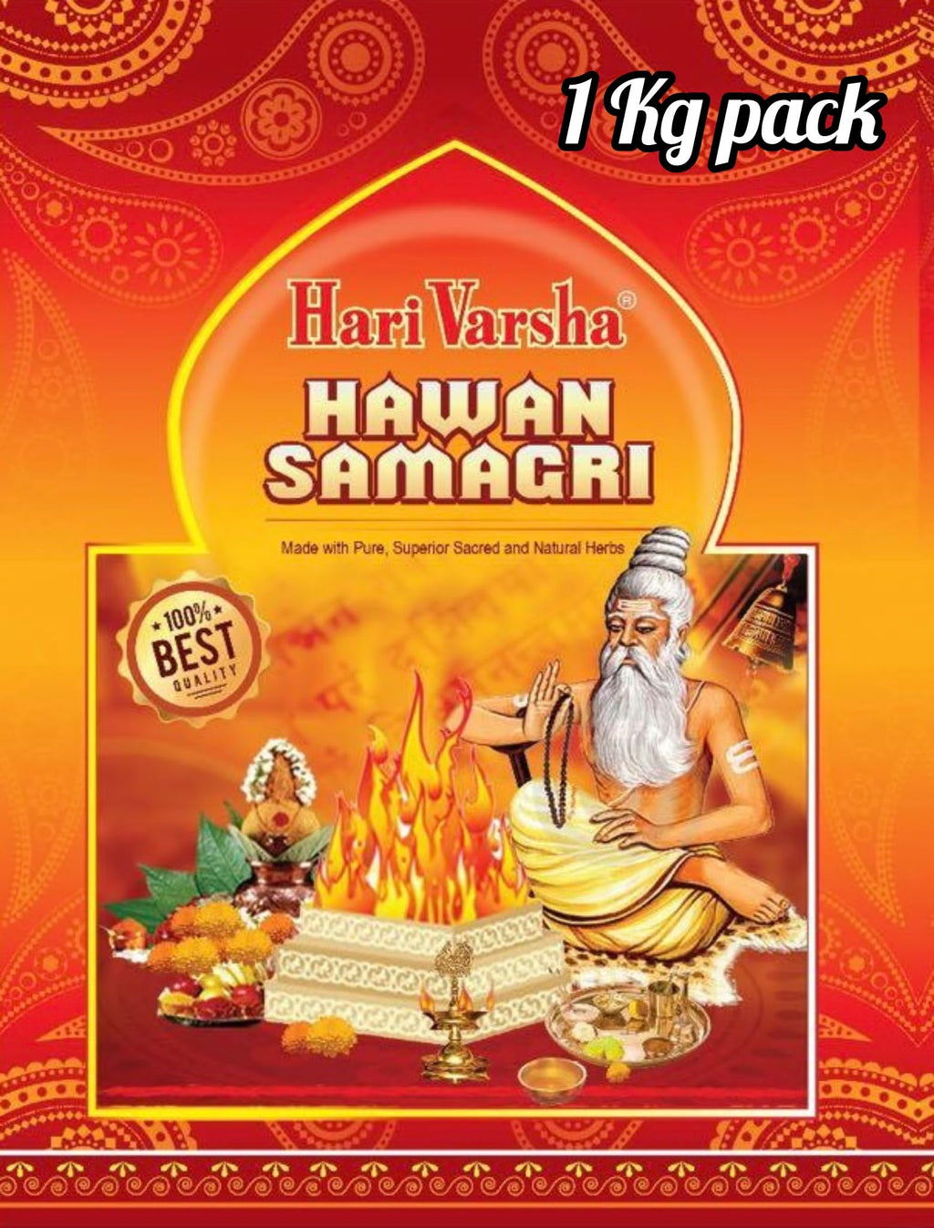 Hawan Samagri 1kg bulk pack for frequent Havan and Homa rituals
