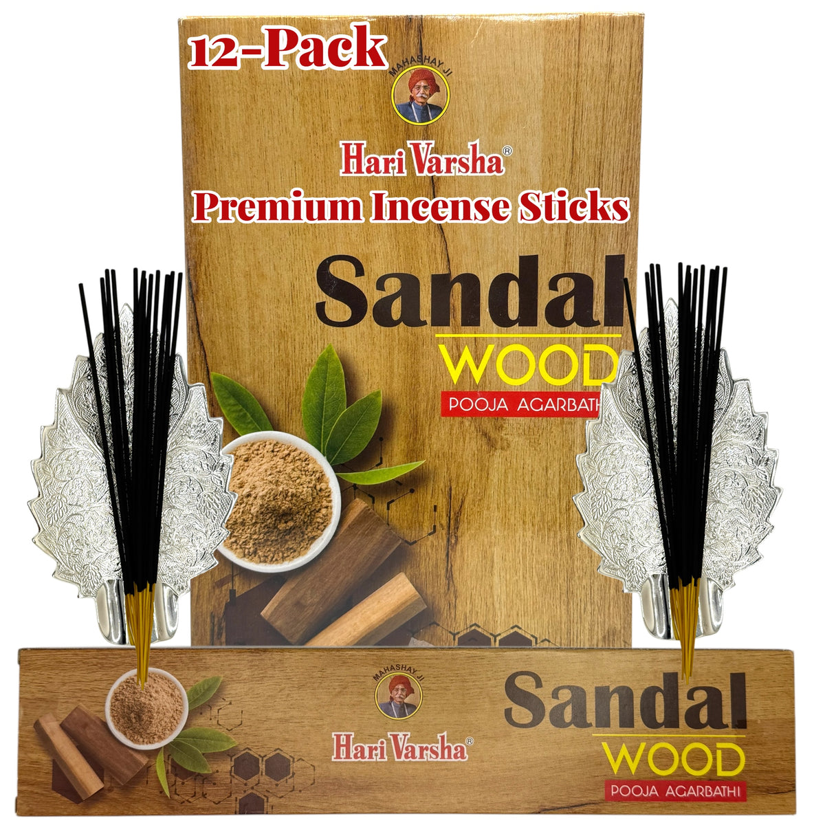 Sandalwood Incense Sticks | Royal Mysore Sandalwood Fragrance for Prayer & Meditation – Hari Varsha