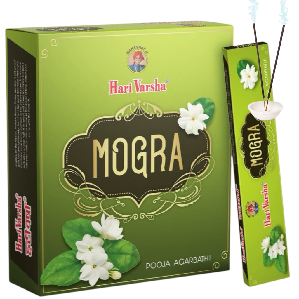 Hari Varsha Mogra Jasmine Incense Sticks box and single pack – Pooja Agarbathi