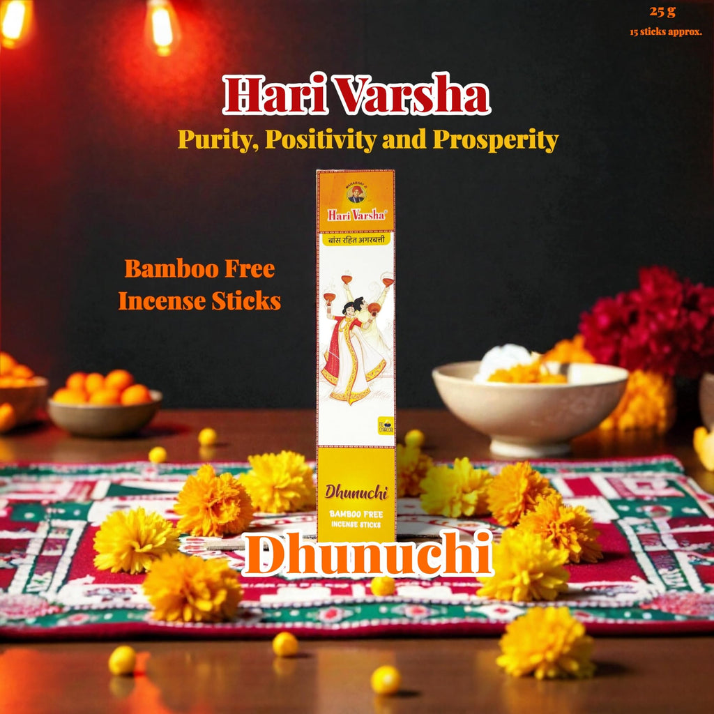 Bamboo-Free Incense Sticks with FREE Incense Stand | Indian Dance Inspired Hand-Rolled Agarbatti for Meditation, Yoga & Pooja – Hari Varsha